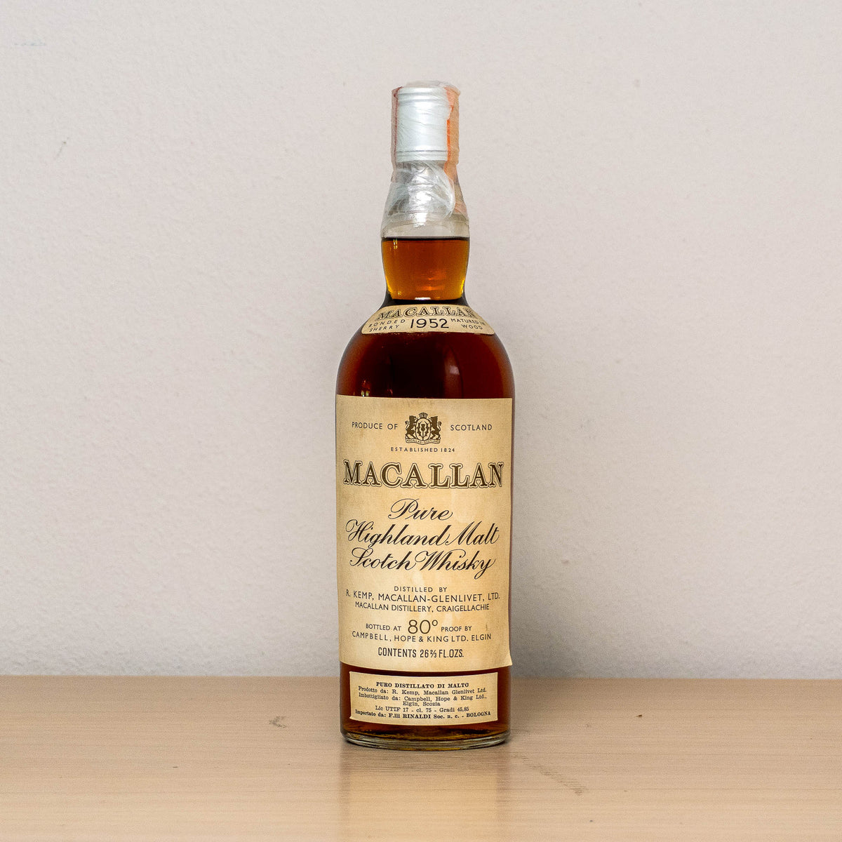 Macallan 1952 80Proof 15Y.O O,7L